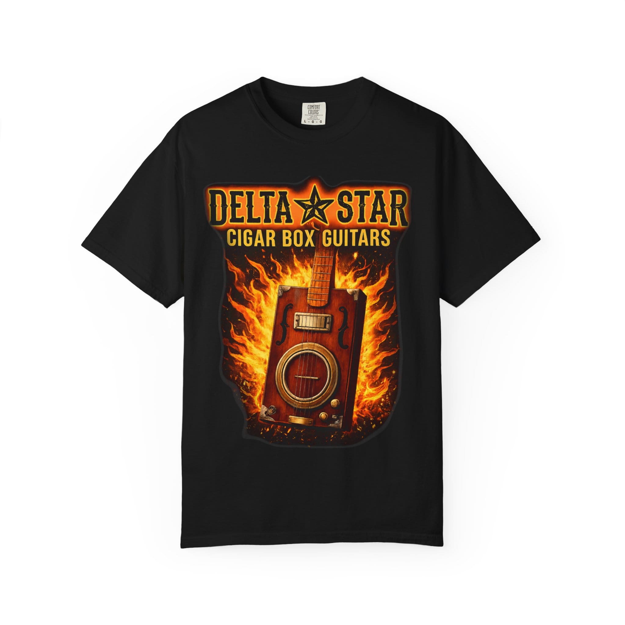 Delta Star Cigar Box Guitars Flames T-Shirt
